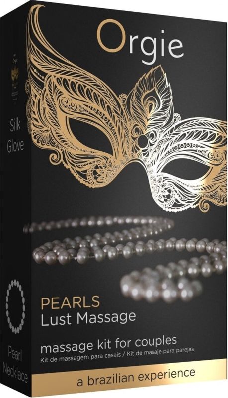Набір для перлинного масажу Orgie "PEARLS LUST MASSAGE SET" інтимний гель та намисто з перлин вид 5