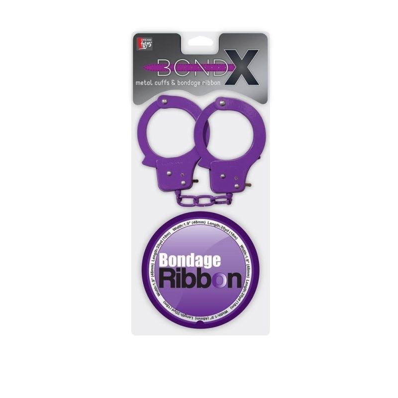Набір DreamToys Bondx наручники та скотч, фіолетовий вид 3