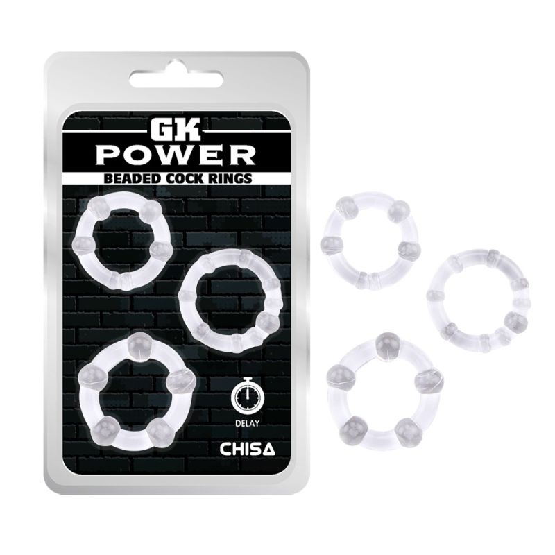 Набір кілець Chisa GK Power Cock Rings, прозорий вид 2