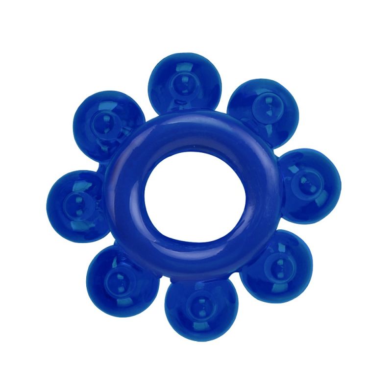 Набор эрекционных колец Chisa GK Power Cock Rings с разными структурами, синие вид 3
