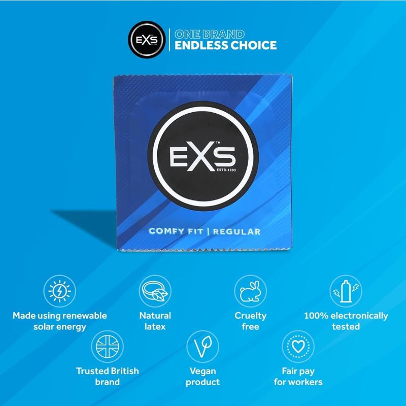 Набор латексных презервативов EXS Regular комфортной формы с резервуаром (цена за 10 шт.) вид 3