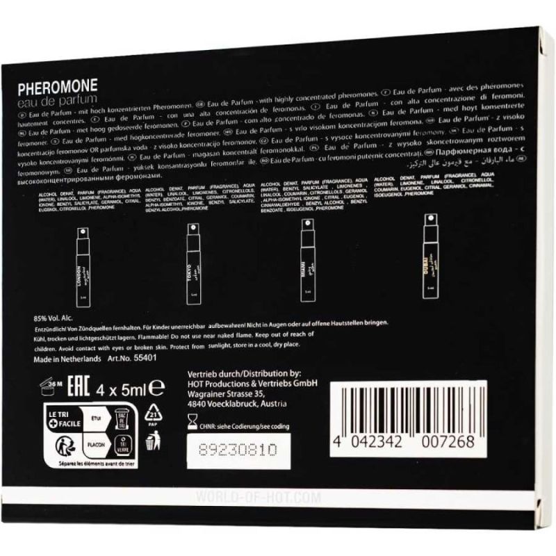 Набор духов для мужчин с феромонами HOT LMTD Pheromone Perfume Men, 4×5 мл вид 8
