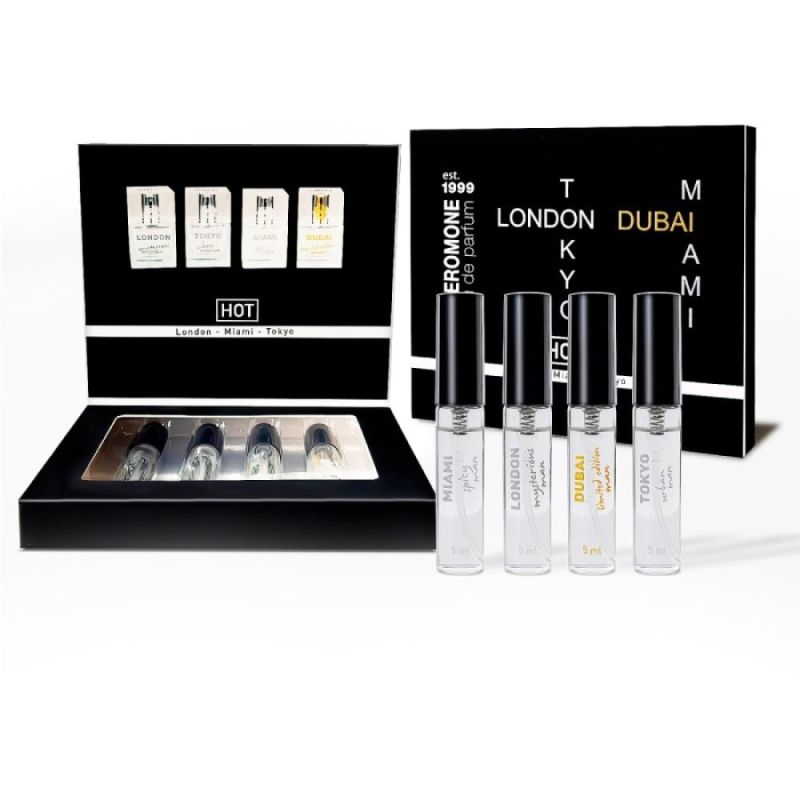 Набір парфумів для чоловіків з феромонами HOT LMTD Pheromone Perfume Мen, 4x5 мл вид 2
