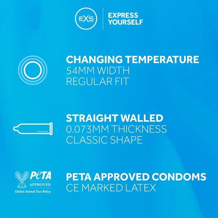 Набор презервативов Exs Cooling с охлаждающим смазывающим покрытием (цена за 10 шт.) вид 3