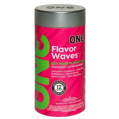 Набор оральных презервативов ONE Flavor Waves с разными вкусами (цена за упаковку, 12 шт.)