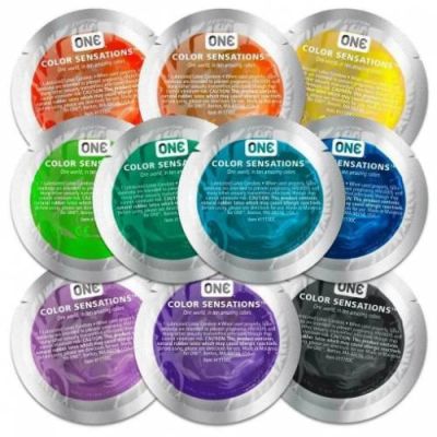 Презервативы One Color Sensation набор разных цветов, 5 шт.