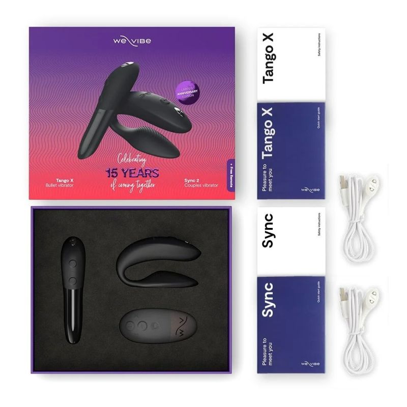 Набір секс-іграшок вібратор для пар Sync 2 та віброкуля Tango X We-Vibe Limited Anniversary Edition вид 11