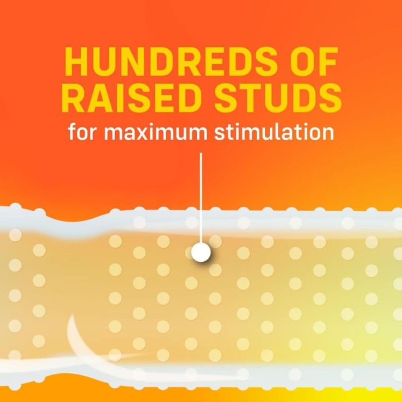 Набор текстурированных презервативов с шипами ONE Super Studs (цена за упаковку 12 шт) вид 6