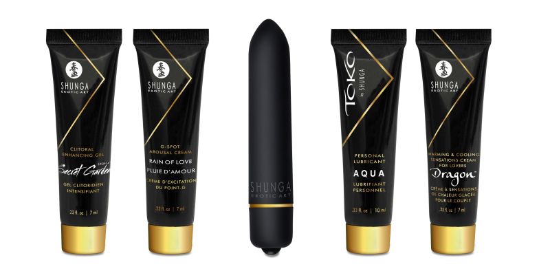 Набор возбуждающей косметики + вибропуля Shunga NAUGHTY GEISHA COLLECTION 31ML вид 3