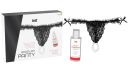 Набор INTT Brazilian Panty из чёрных трусиков и лубриканта