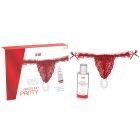 Набор Intt Brazilian Panty из красных трусиков и лубриканта вид 8