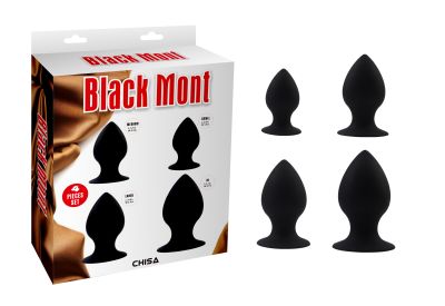 Набор анальных пробок Chisa Black Mont чёрный