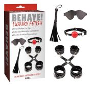 Набор БДСМ 6 предметов Chisa Behave Luxury Fetish, чёрный