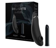 Набір секс іграшок Womanizer&We-Vibe Silver Delights Collection чорний із сріблястими вставками