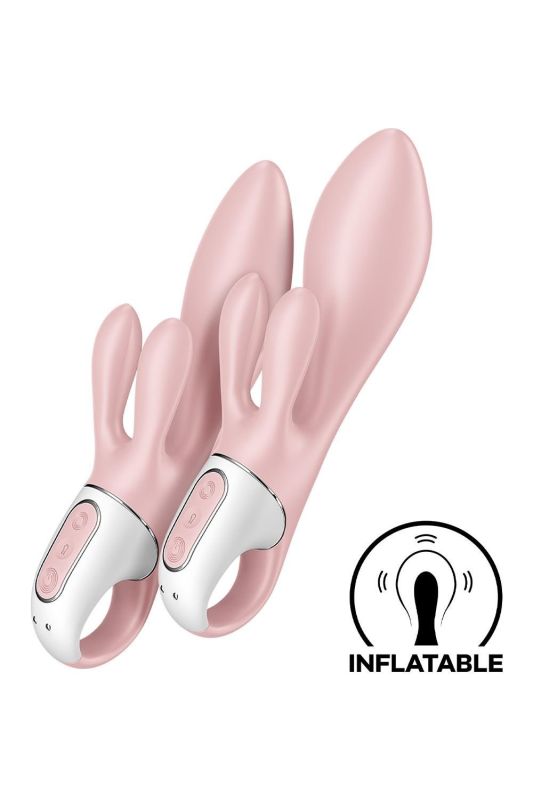 Надувний вібратор-кролик Satisfyer Air Pump Bunny 3 рожевий вид 6