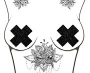 Пестисы с глиттером Star Night в виде крестиков, черный