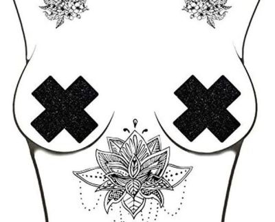 Пестисы с глиттером Star Night в виде крестиков, черный