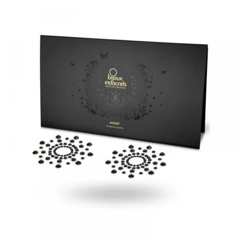 Наклейки для груди Bijoux Indiscrets Mimi - Black вид 4