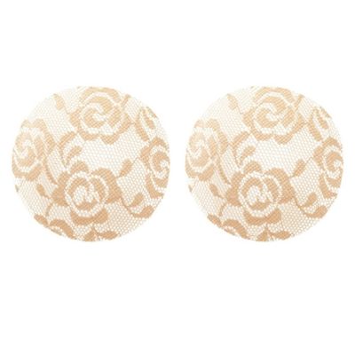 Наклейки на соски Star Night мереживні, бежеві