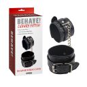 Наручники с тиснением Chisa Behave!LuxuryFetish, черные