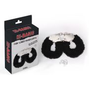 Наручники металеві Chisa Hi-Basic Fur-lined Handcuffs з чорним хутром