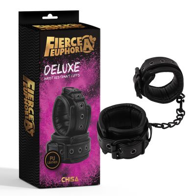 Наручники Chisa Fierce Euphoria Deluxe, чорні