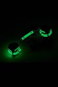 Наручники люминесцентные DreamToys Radiant Glow In The Dark с золотистой фурнитурой, зеленые