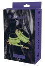Наручники люмінесцентні DreamToys Radiant Glow In The Dark із золотистою фурнітурою, зелені вид 8
