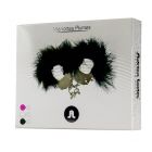 Наручники металеві з білим пір'ям вид 4