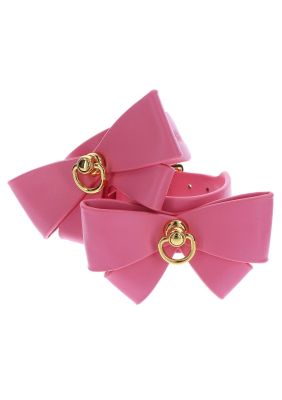 Наручники з бантиками Taboom Malibu Wrist Cuffs із веганської шкіри, рожеві