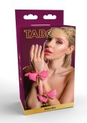 Наручники с бантиками Taboom Malibu Wrist Cuffs из веганской кожи, розовые