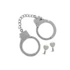 Наручники с камнями Taboom Luxury Bondage Essentials металлические, серебристые вид 4