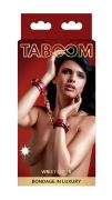 Наручники с карабинами Taboom Bondage in Luxury красные с золотистой фурнитурой