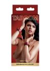 Наручники з карабінами Taboom Bondage in Luxury червоні із золотистою фурнітурою вид 3