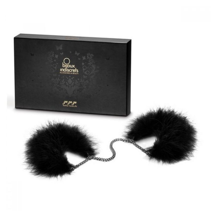 Наручники з пір'ям Bijoux Indiscrets чорні, OS вид 3
