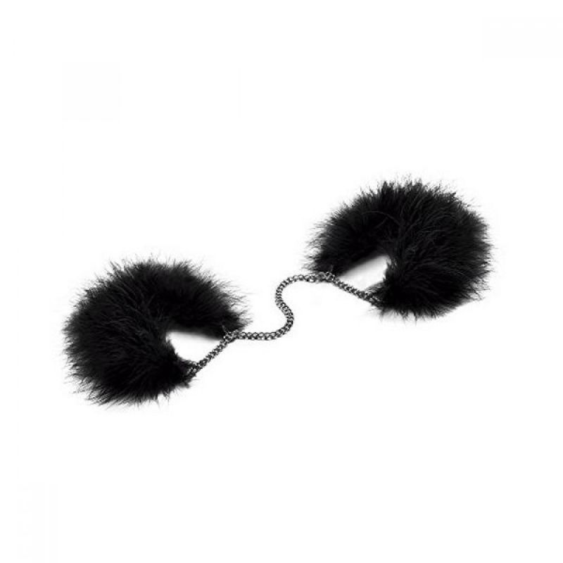 Наручники з пір'ям Bijoux Indiscrets чорні, OS вид 4