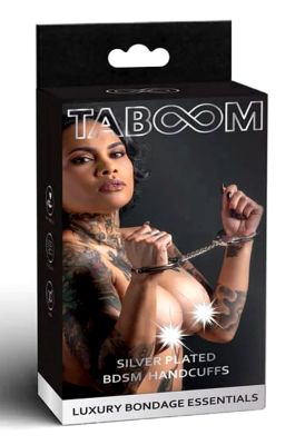 Наручники для БДСМ практик Taboom Luxury Bondage Essentials металлические, серебряные