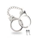 Наручники для БДСМ практик Taboom Luxury Bondage Essentials металеві, срібні