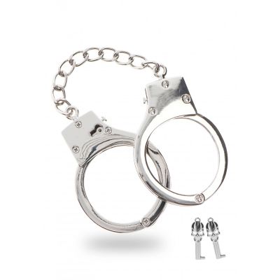 Наручники для БДСМ практик Taboom Luxury Bondage Essentials металеві, срібні