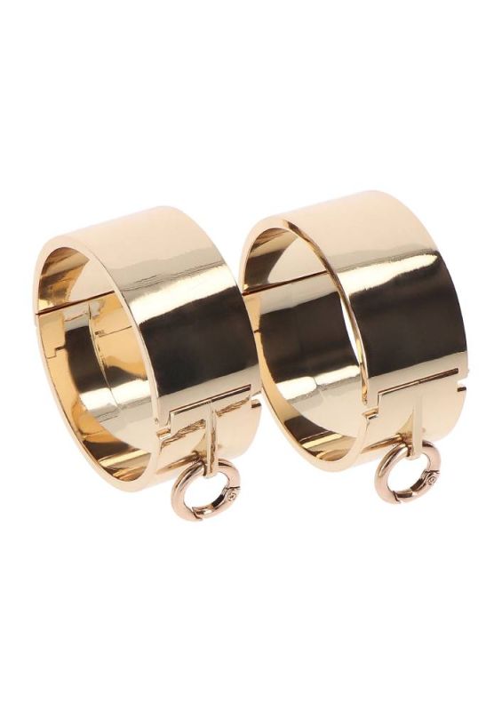 Наручники Slave Wrist Cuffs TABOOM, металеві, золотисті вид 9