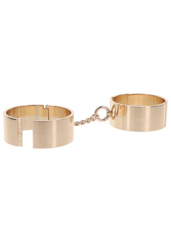 Наручники Slave Wrist Cuffs TABOOM, металеві, золотисті вид 8