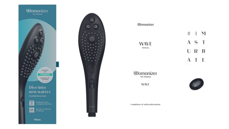 Насадка для душу Womanizer Wave, черна вид 12