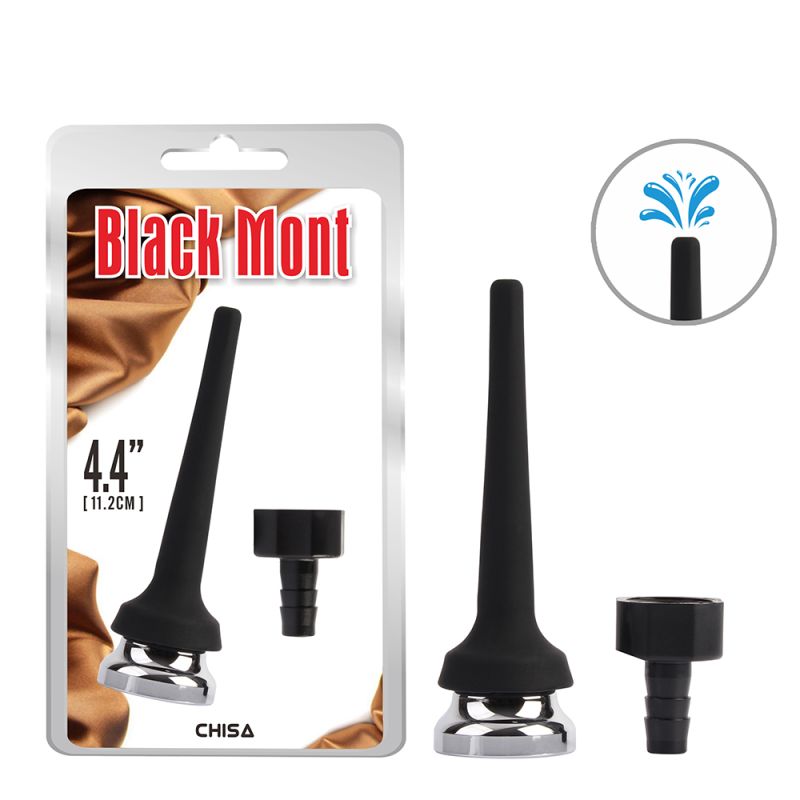 Насадка на анальний душ конічна Chisa Black Mont, чорна вид 2