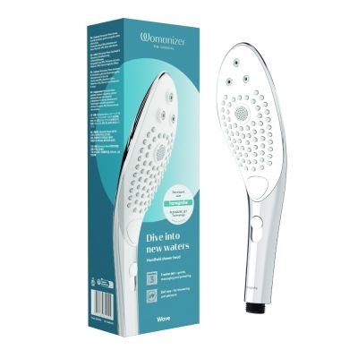 Насадка на душ для мастурбации Womanizer Wave, серебренная