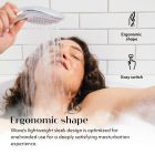 Насадка на душ для мастурбации Womanizer Wave, серебренная вид 14
