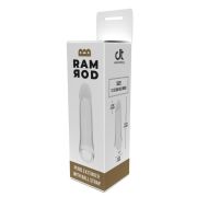 Насадка на пеніс Dreamtoys Ramrod з кільцем для мошонки, прозора.