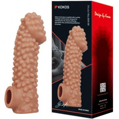 Насадка на пенис с отверстием для мошонки Kokos 15,6 см. CS 004-M