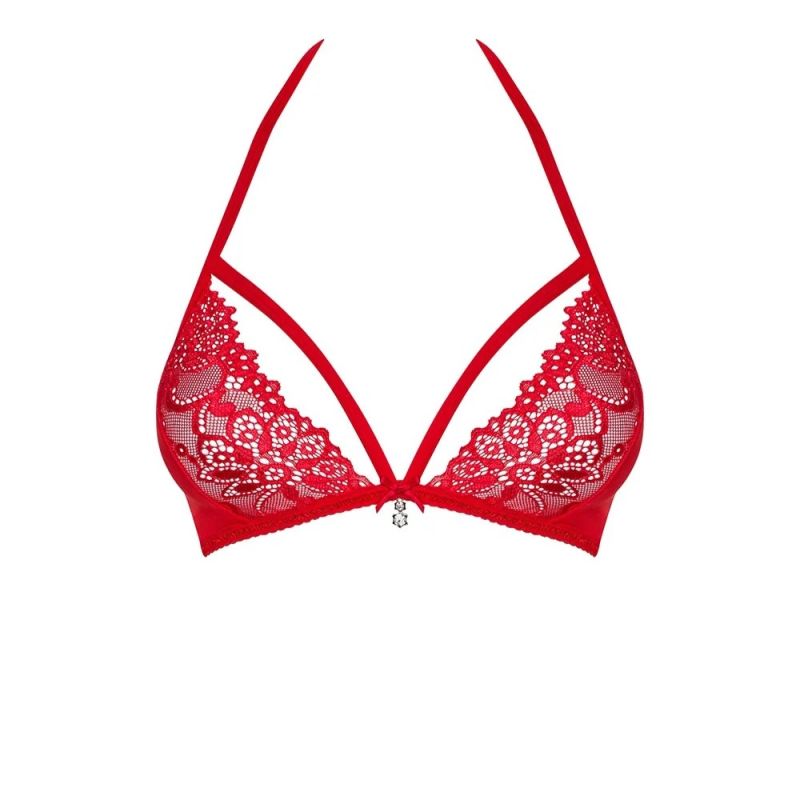 Бюстгальтер Obsessive 838-bra-3 bra red S/M вид 2