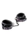 Поножи с фиолетовым тиснением Dream toys BLAZE Luxury Fetish на цепочке черного цвета вид 3