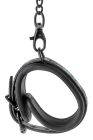 Поножи с фиолетовым тиснением Dream toys BLAZE Luxury Fetish на цепочке черного цвета вид 8